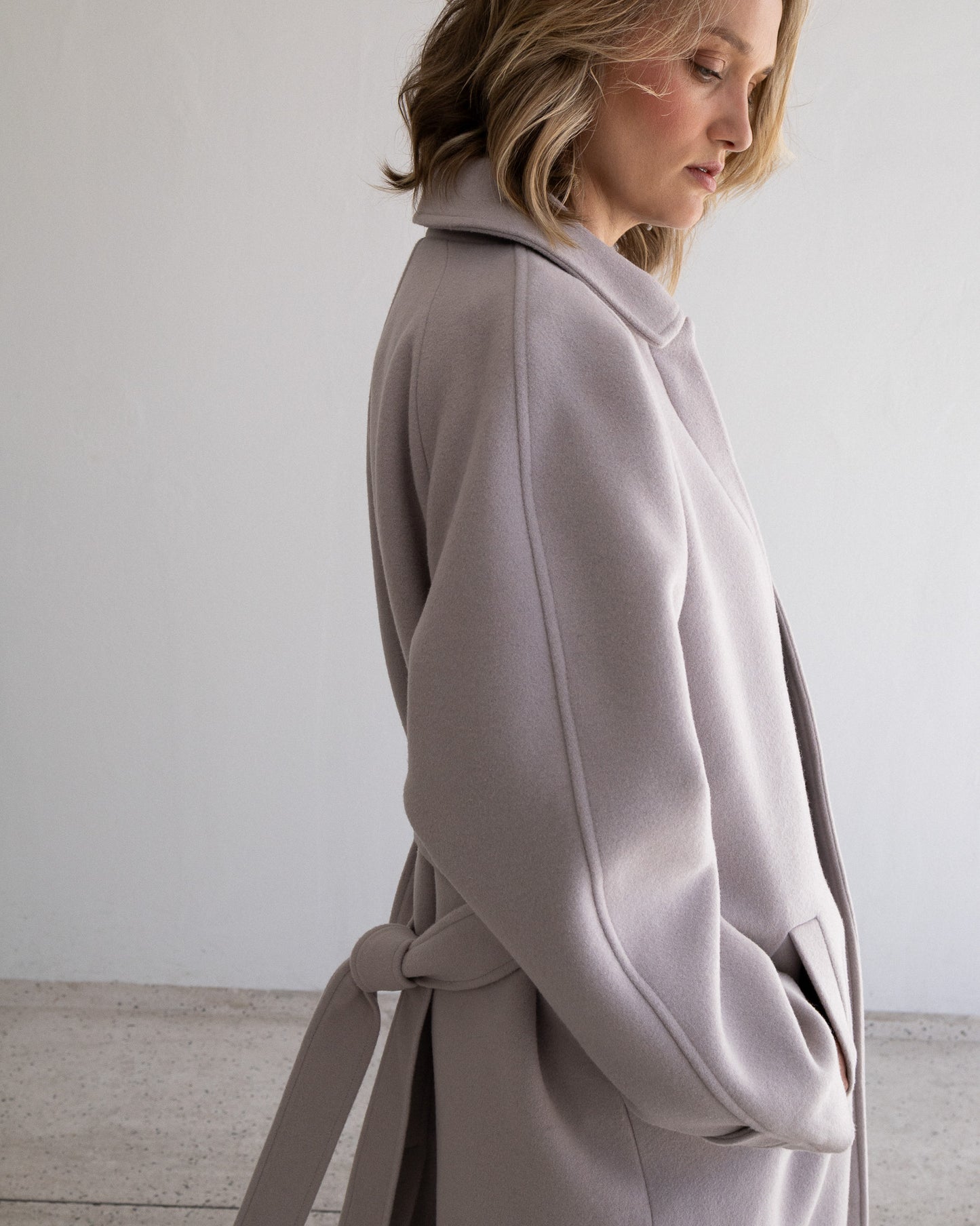 COCOON COAT | GRAY LILAC