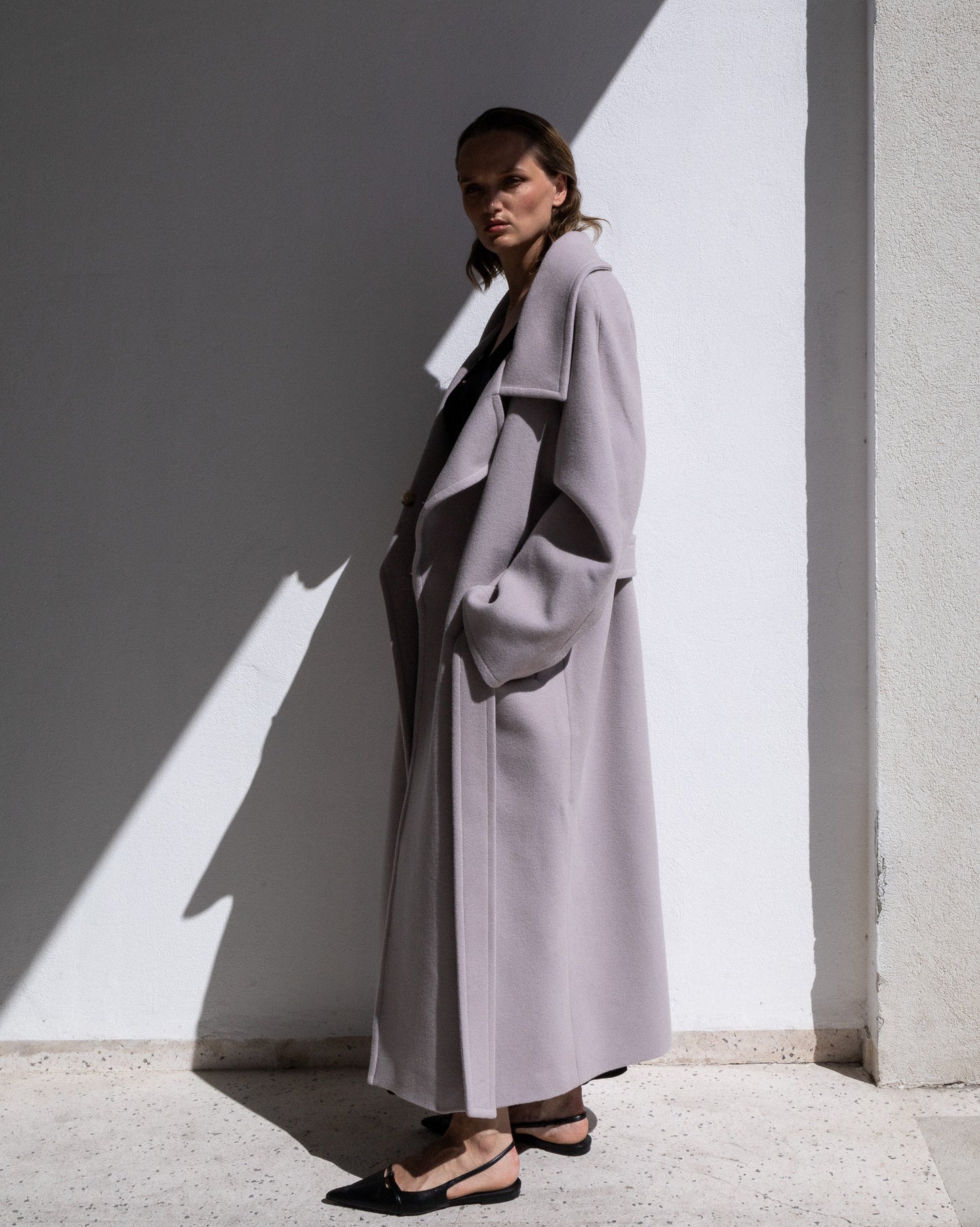 OVERSIZED COAT | GRAY LILAC