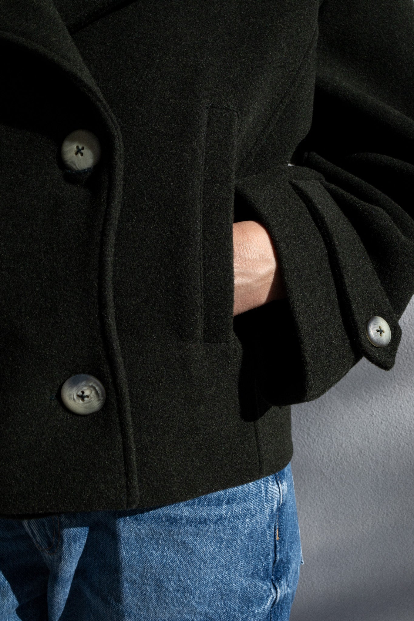 SHORT COAT | DARK GREEN