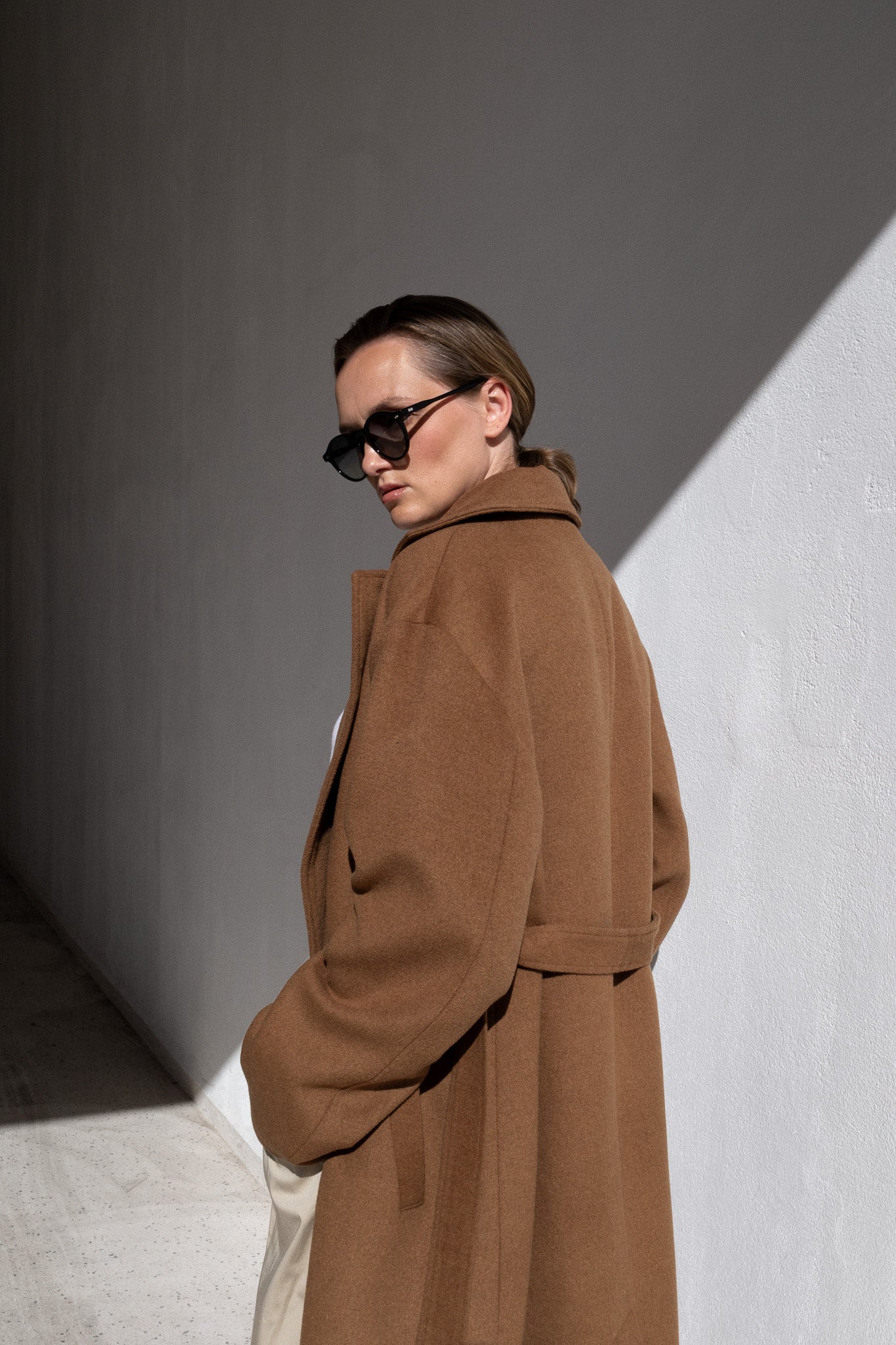LONG COAT | DARK CAMEL