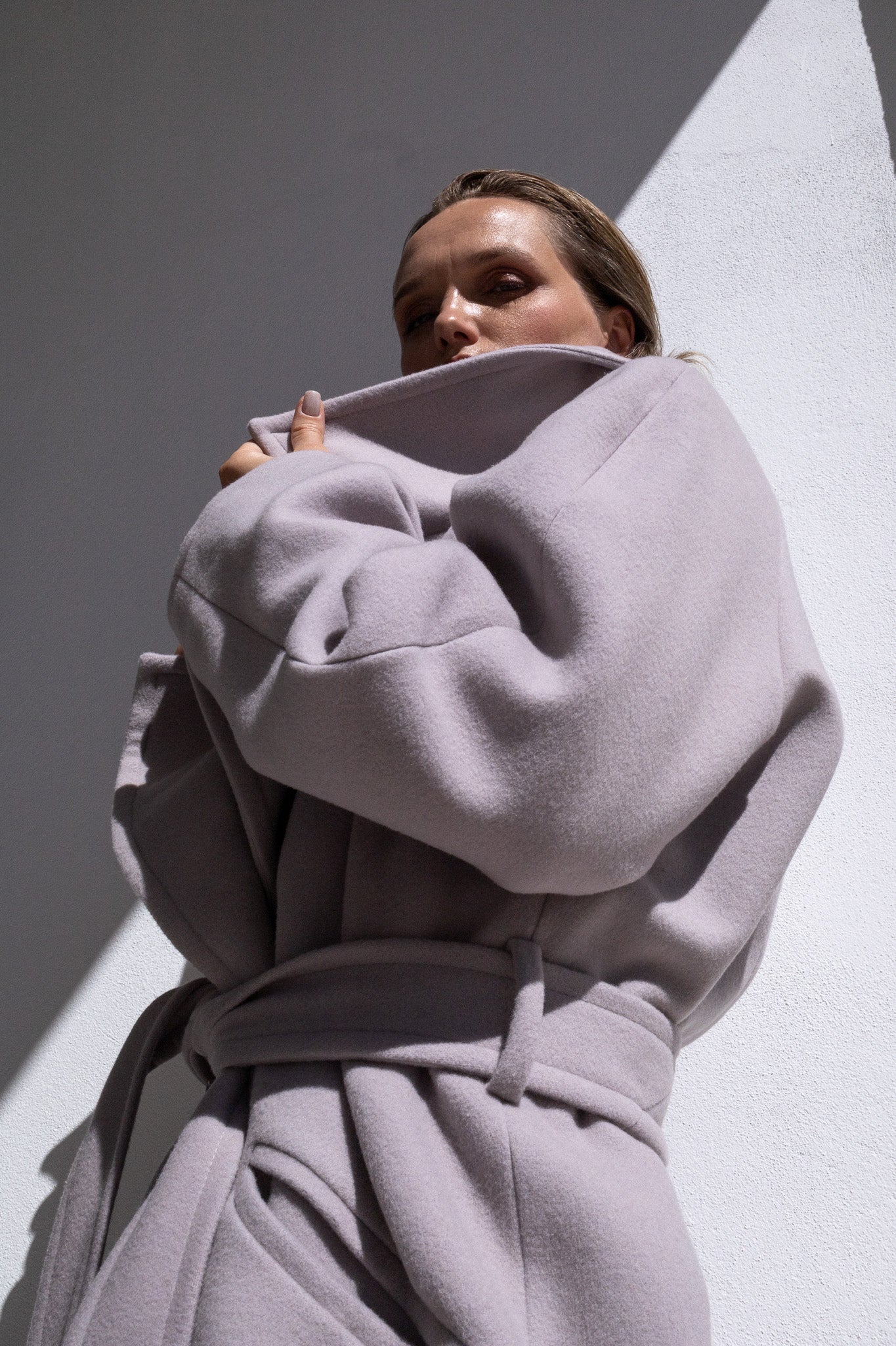 OVERSIZED COAT | GRAY LILAC