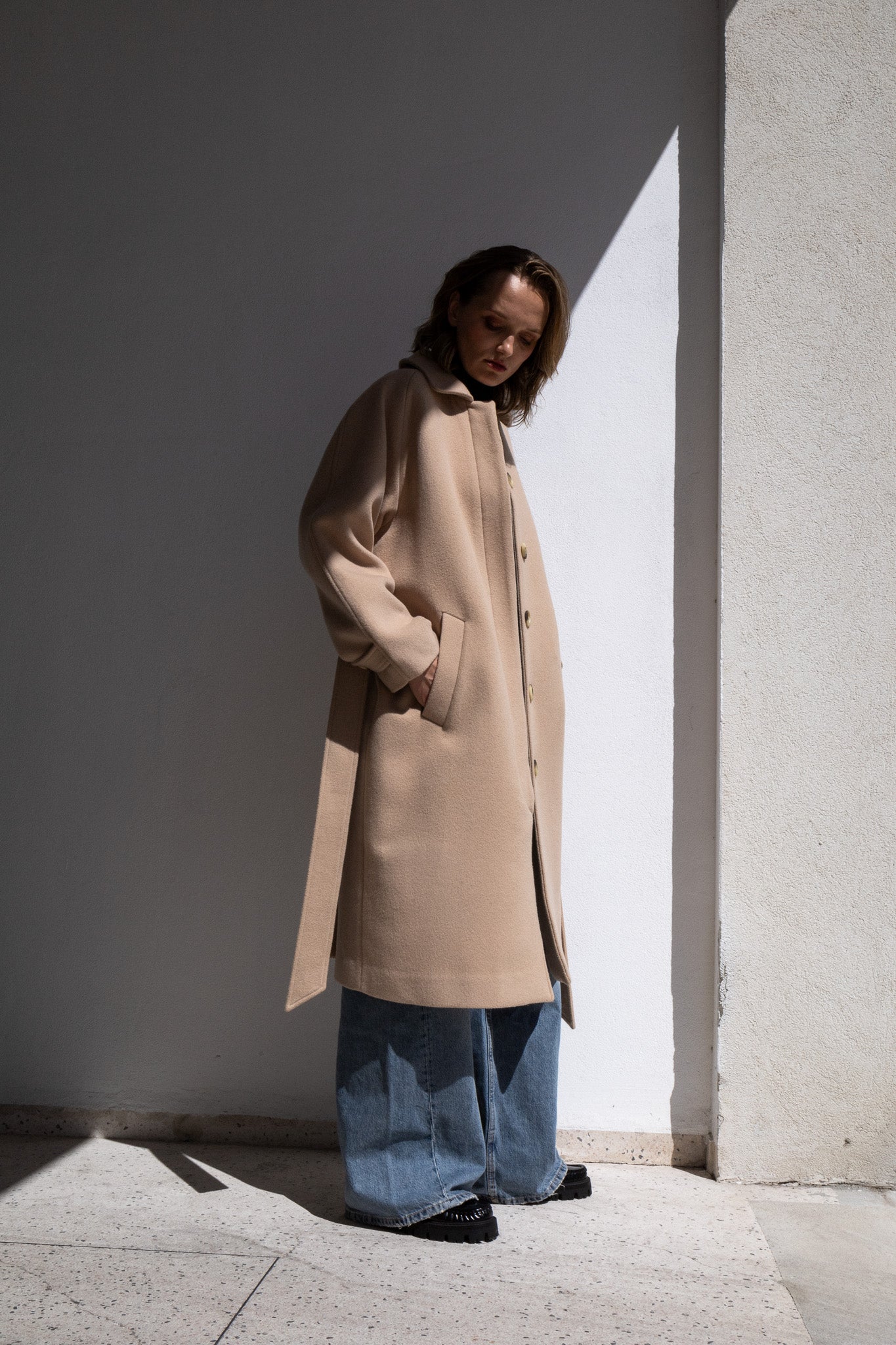 COCOON COAT | LIGHT BEIGE