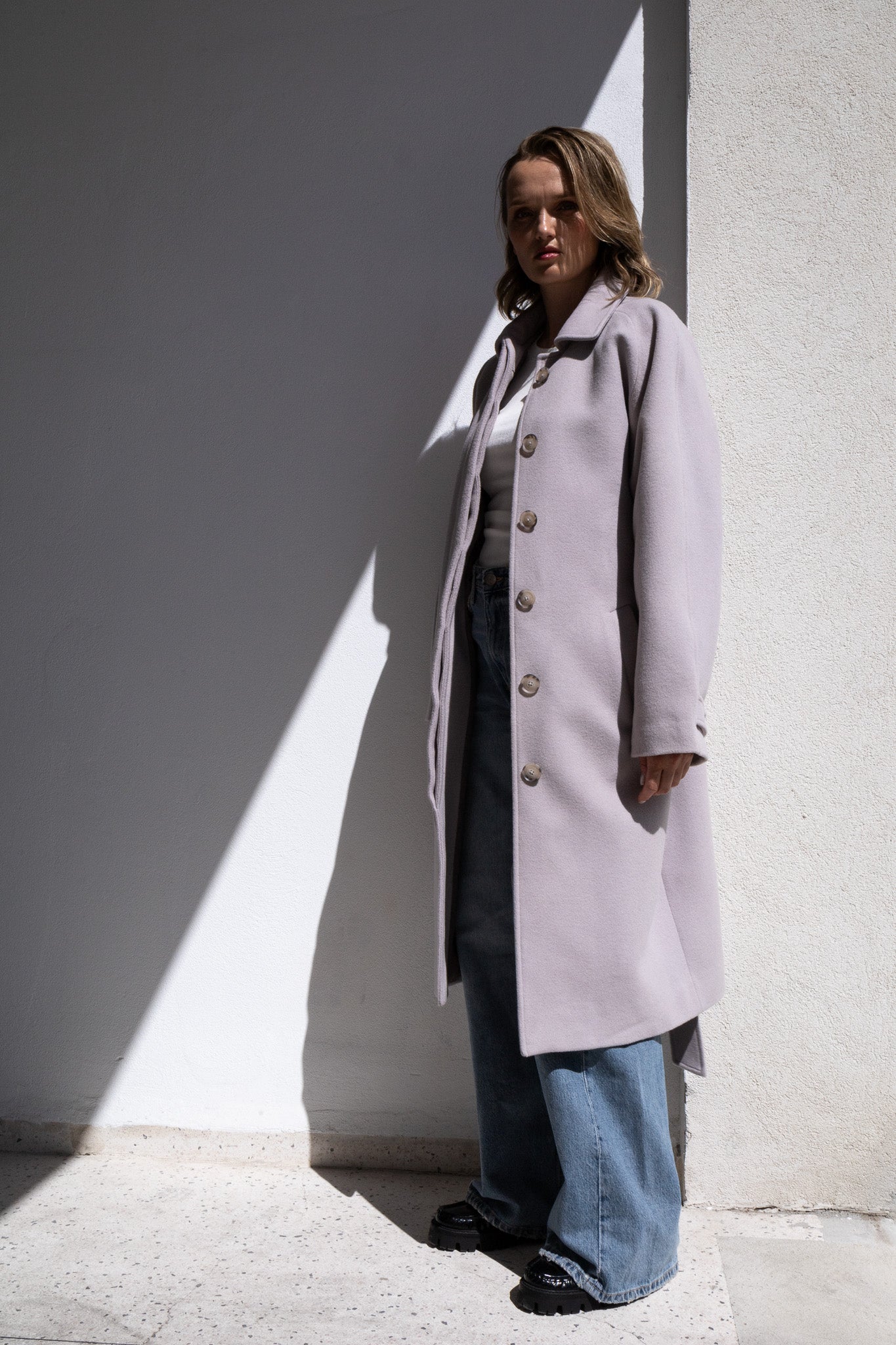 COCOON COAT | GRAY LILAC