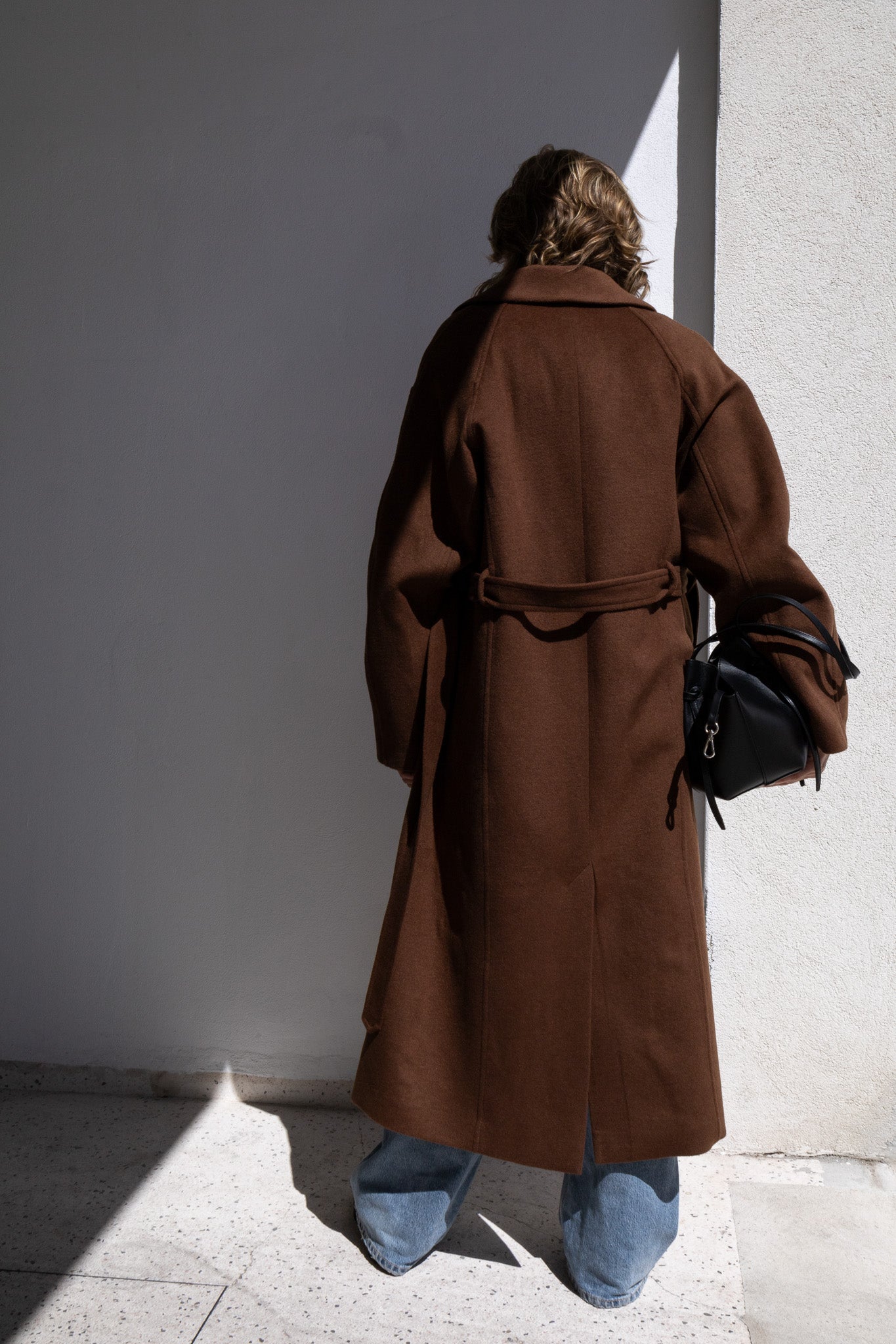 WOOL TRENCH COAT | BROWN