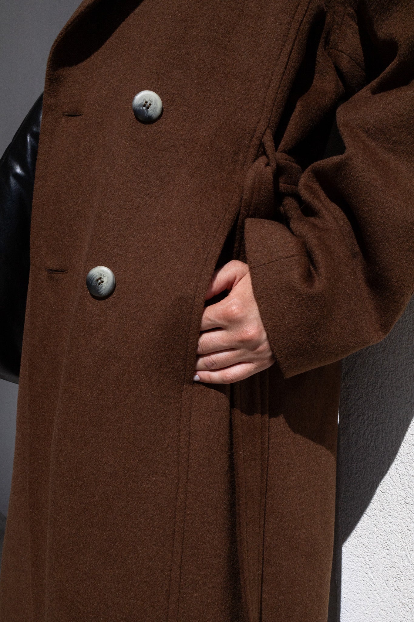 WOOL TRENCH COAT | BROWN
