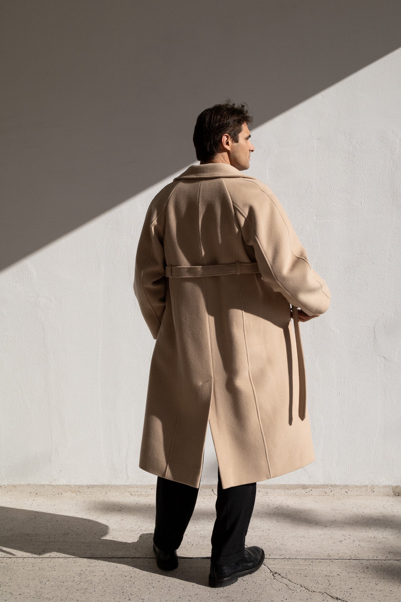 WOOL TRENCH COAT | LIGHT BEIGE