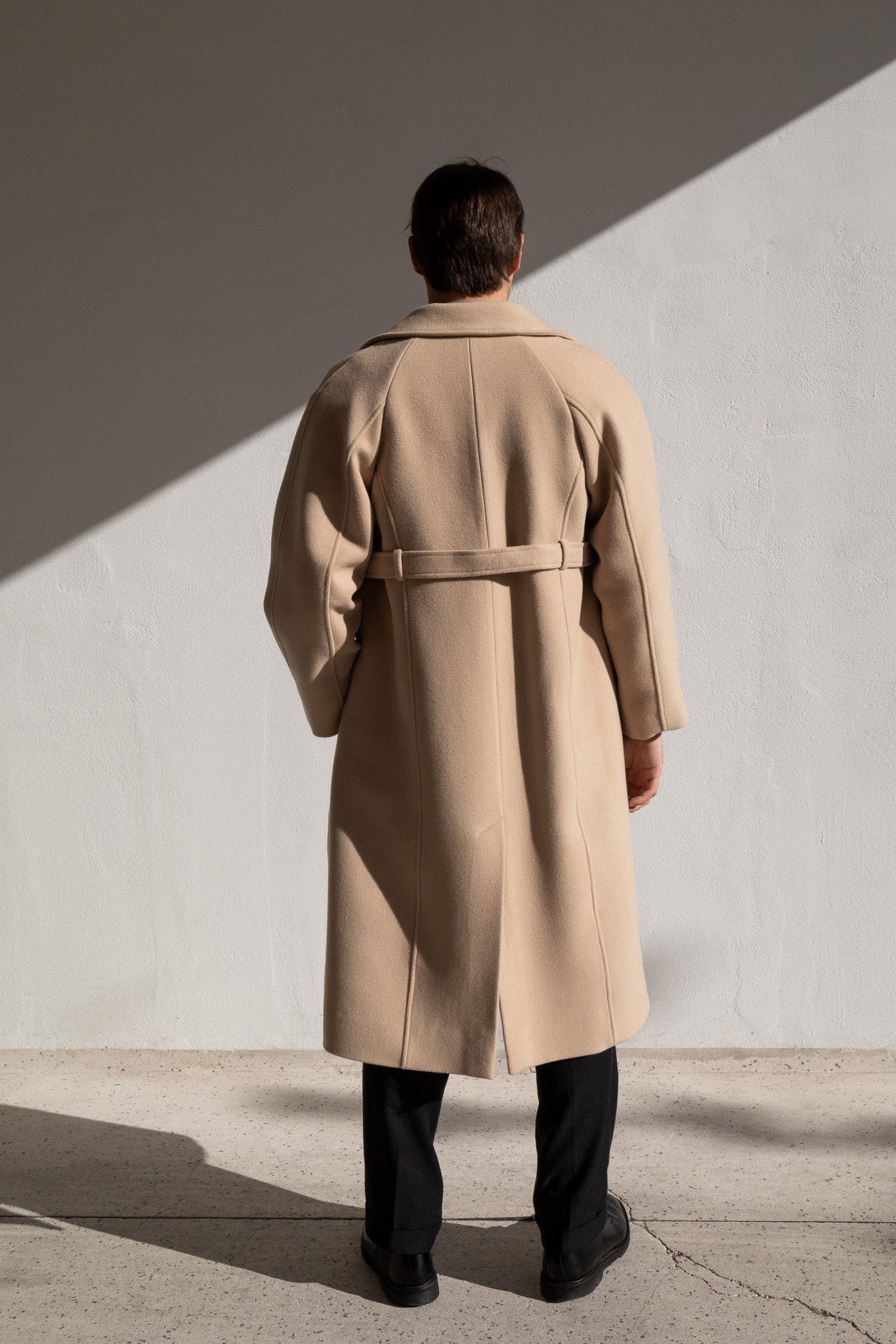 WOOL TRENCH COAT | LIGHT BEIGE