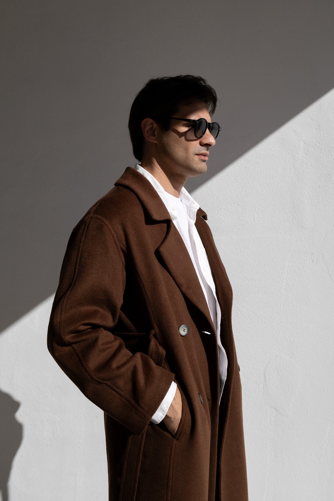 WOOL TRENCH COAT | BROWN