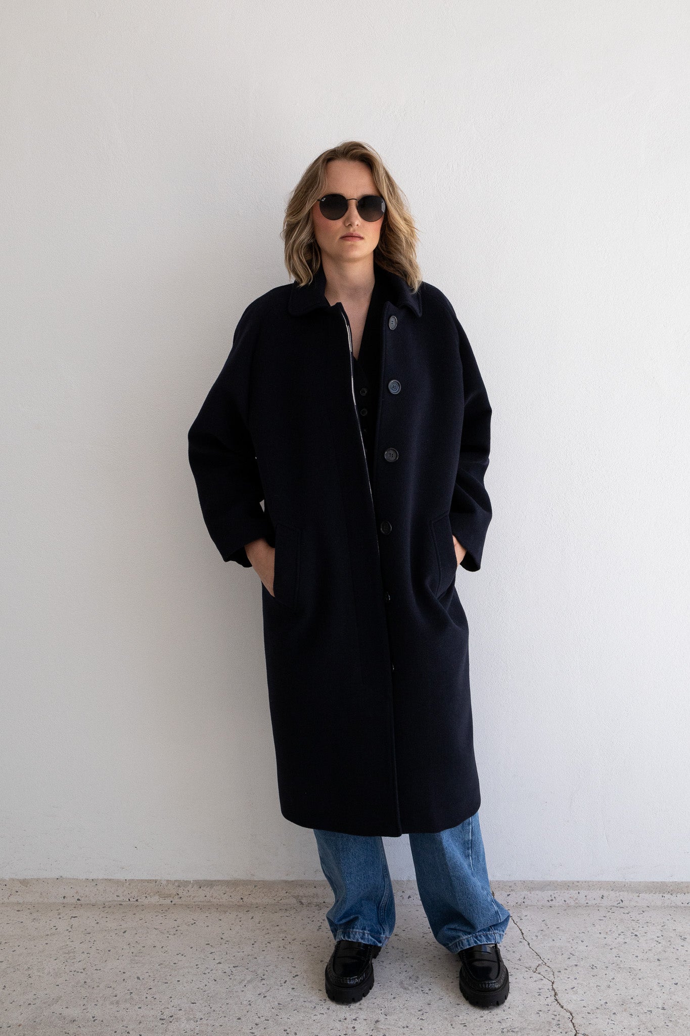 COCOON COAT | NAVY