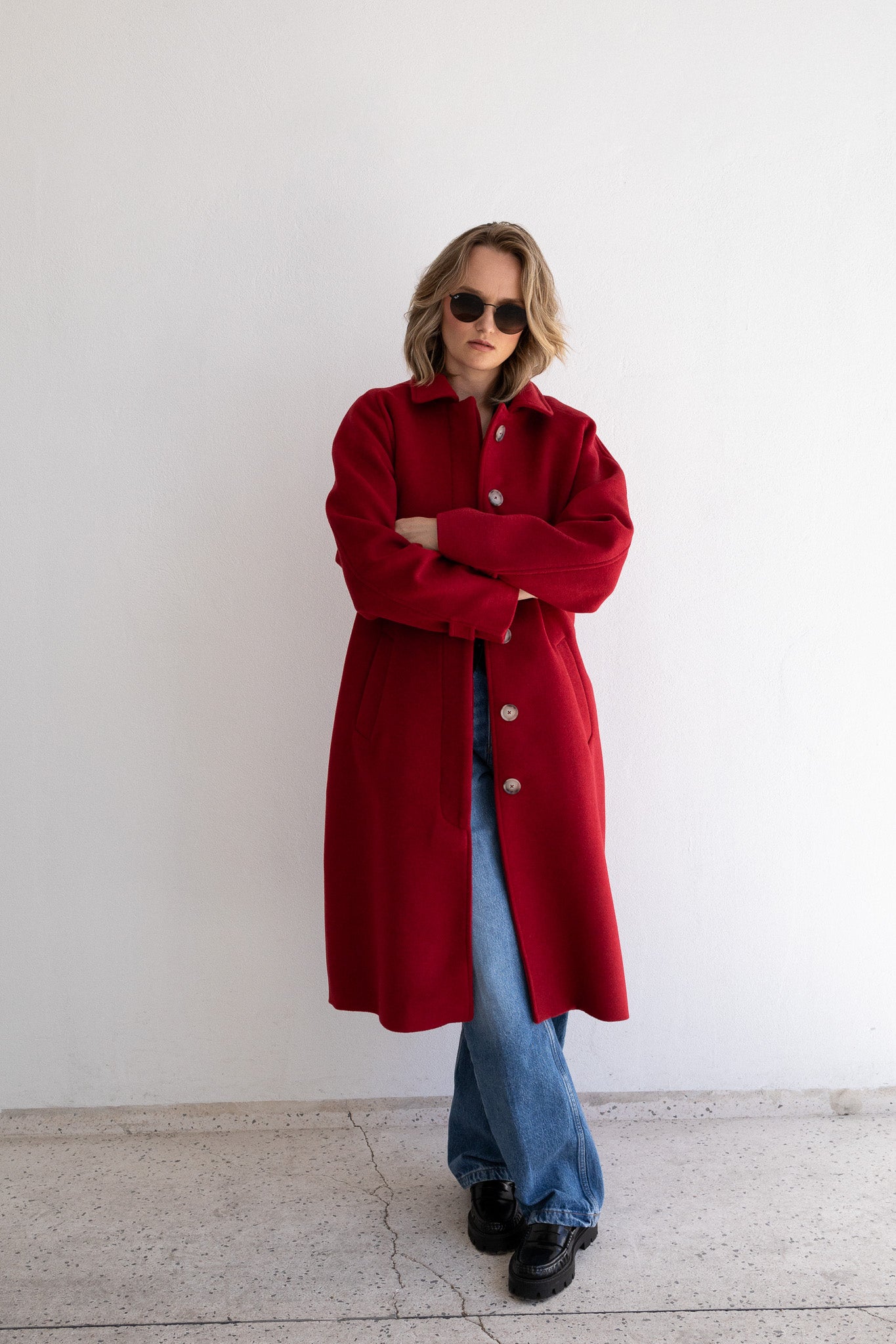 COCOON COAT | RED