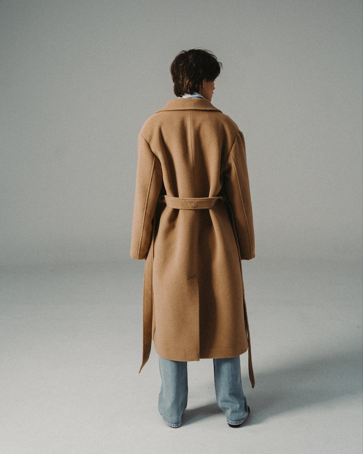 WOOL LONG COAT | CAMEL