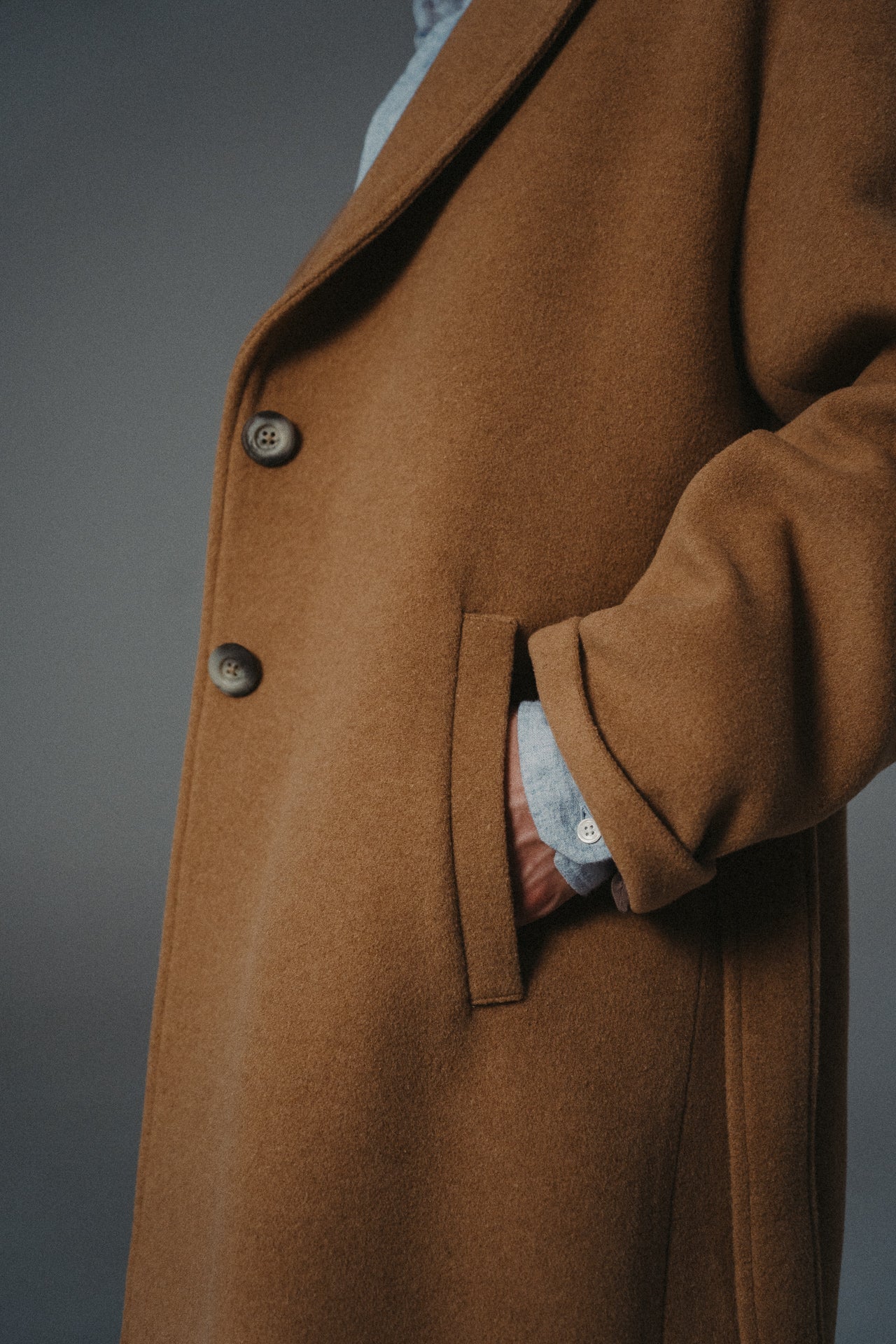 WOOL LONG COAT | CAMEL
