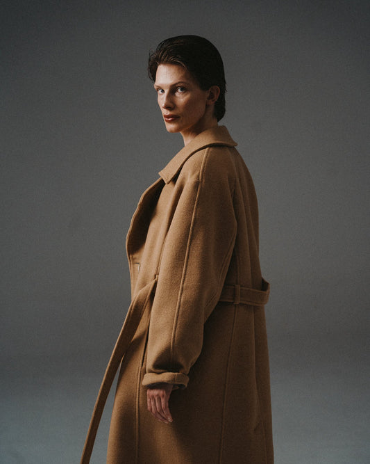 WOOL SIGNATURE TRENCH COAT | CAMEL