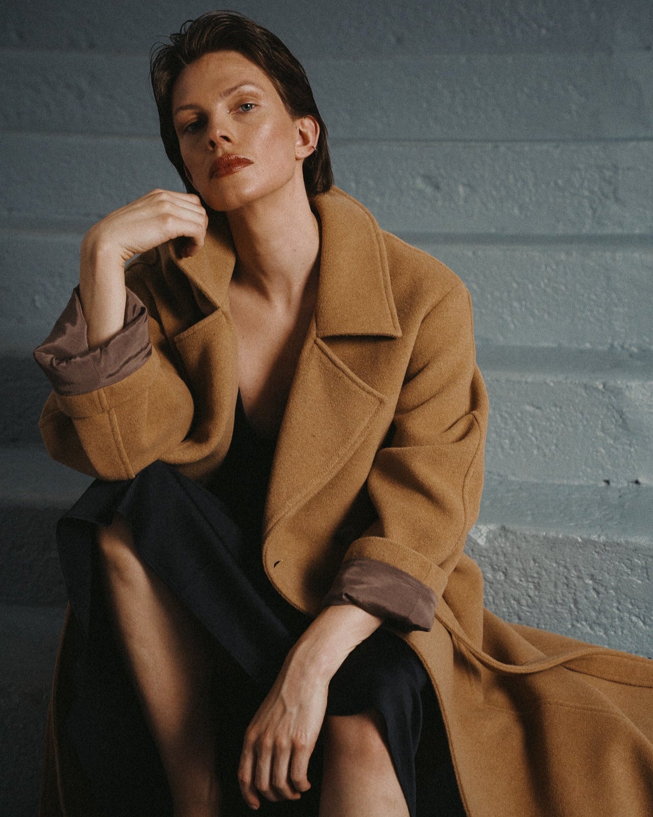 WOOL SIGNATURE TRENCH COAT | CAMEL