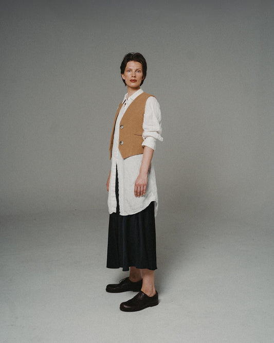WOOL VEST | CAMEL
